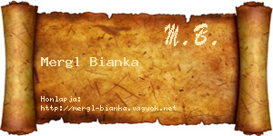 Mergl Bianka névjegykártya